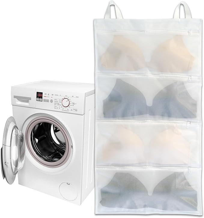 Bra laundry bags for washing machine, Holds 4 A-D cups sizes, Storage and