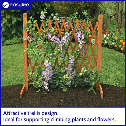 Easylife Solid Wood Expanding Fence, Mobile and Movable Fence, Gardeners & Pet Owners, Fold-able Design and Lightweight, H:90cm x W:30-190 cm from Easylife Lifestyle Solutions - Natural Wood