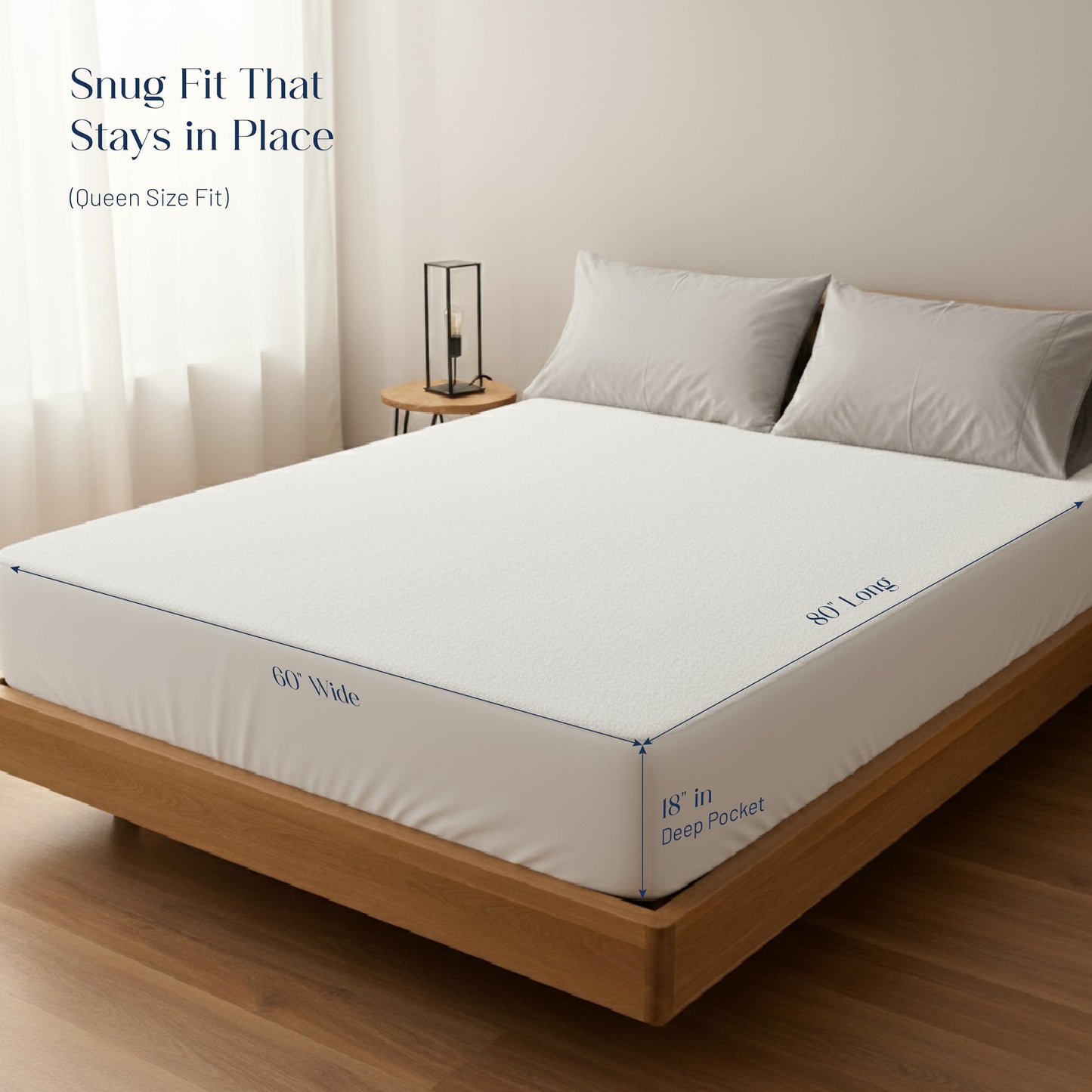 Westbrooke Waterproof Queen Size Mattress Protector | Breathable Terry Bed Cover | Fitted Pocket Sheet | Smooth, Soft & Noiseless | Machine Washable, Eco-Friendly