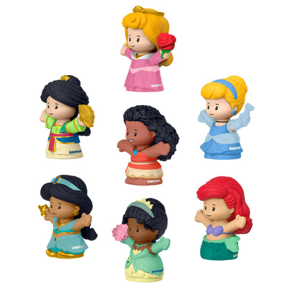 Fisher-Price Little People Disney Princess Toys, Set of 7 Character Figures for Toddler and Preschool Pretend Play, HJW75