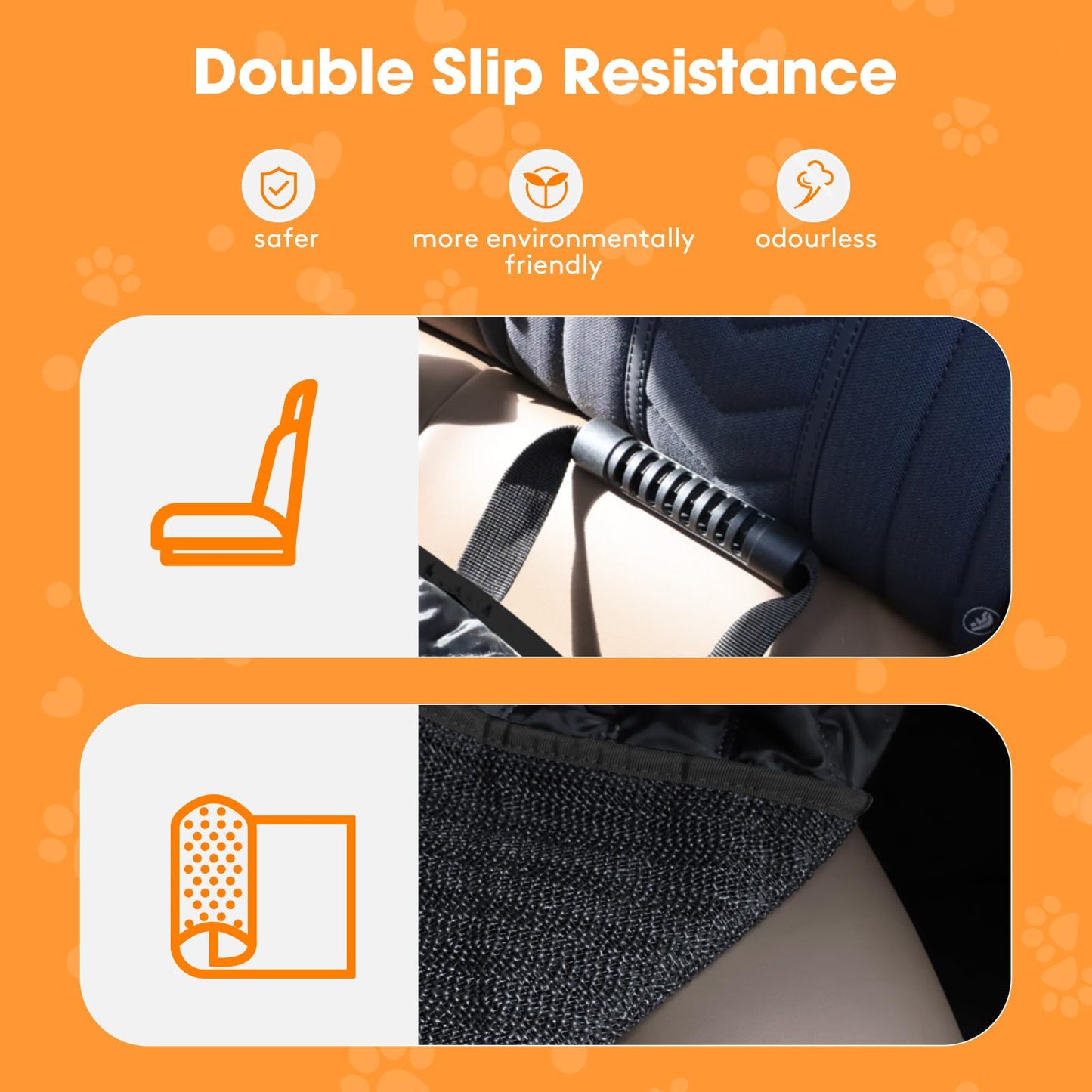 JOEJOY Dog Car Seat Cover Dog Hammock for Car Back Seat With Mesh Window and Side Protection, Rear Seat Covers Back Seat Cover Scratch Proof Nonslip Dog Seat Protector Cover For Most Cars/SUV (Black)