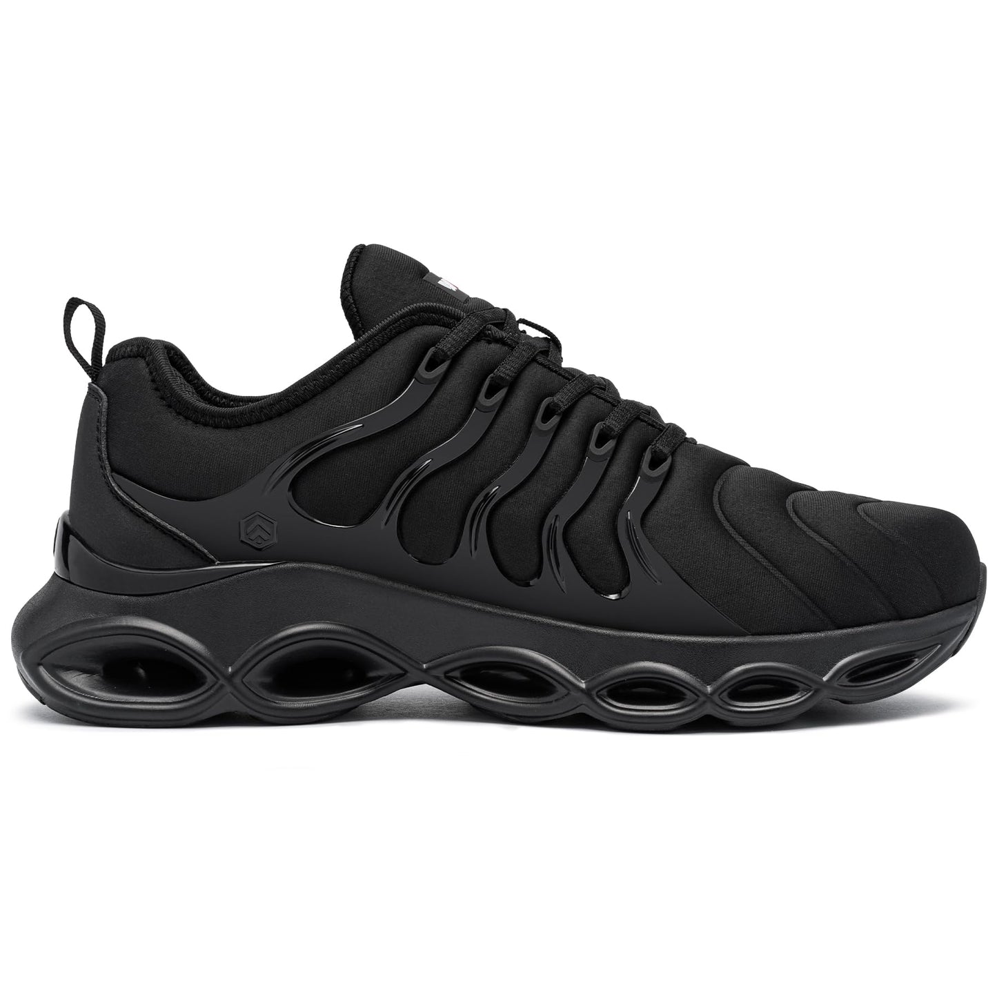 LARNMERN Steel Toe Cap Trainers Mens Safety Trainers Lightweight Safety Shoes Cushioning Fashion Breathable Comfortable Work Shoes (Black,9 UK)