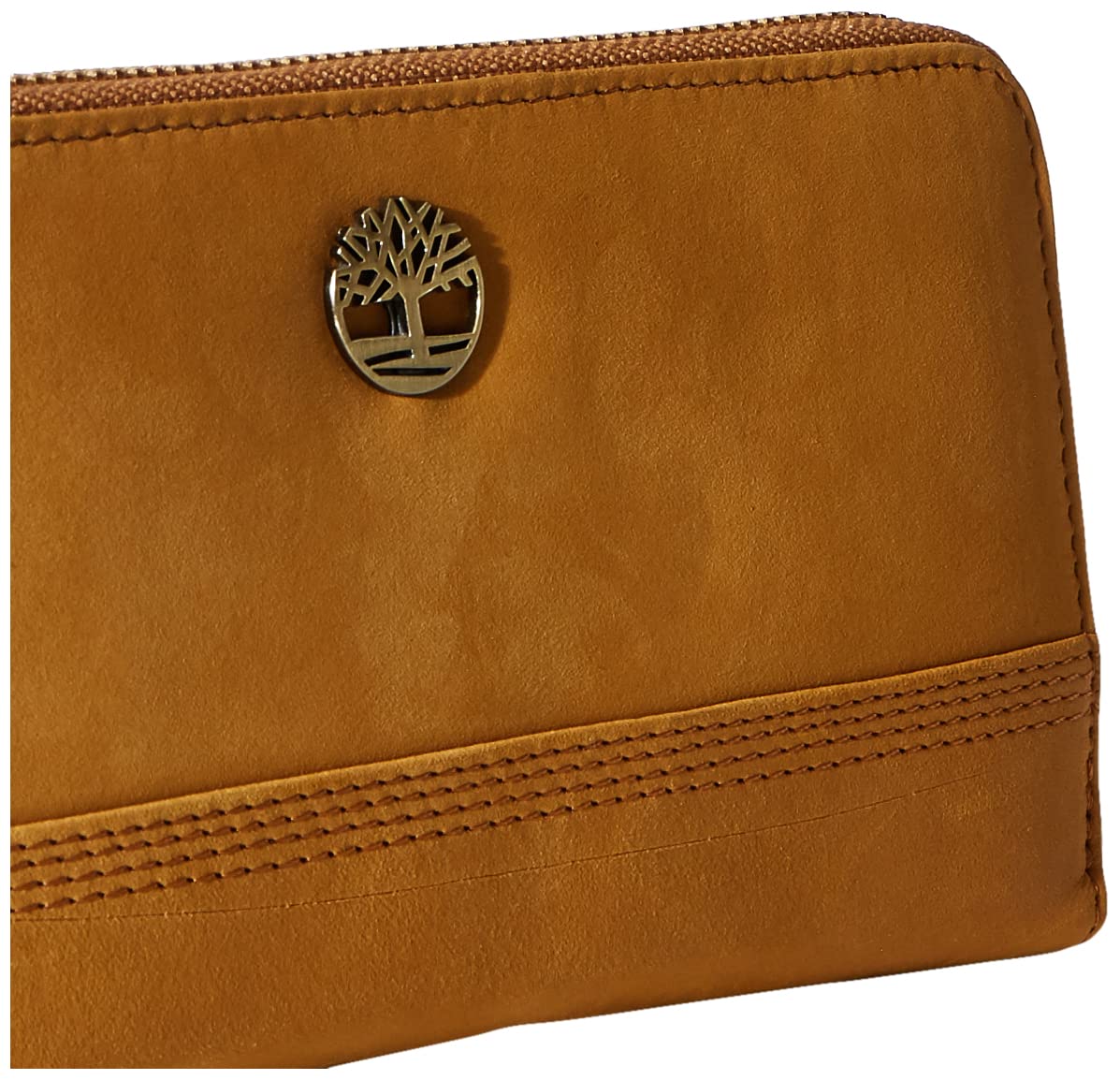 Timberland Women's Leather RFID Zip Around Wallet Clutch with Wristlet Strap, Wheat (Nubuck), One Size
