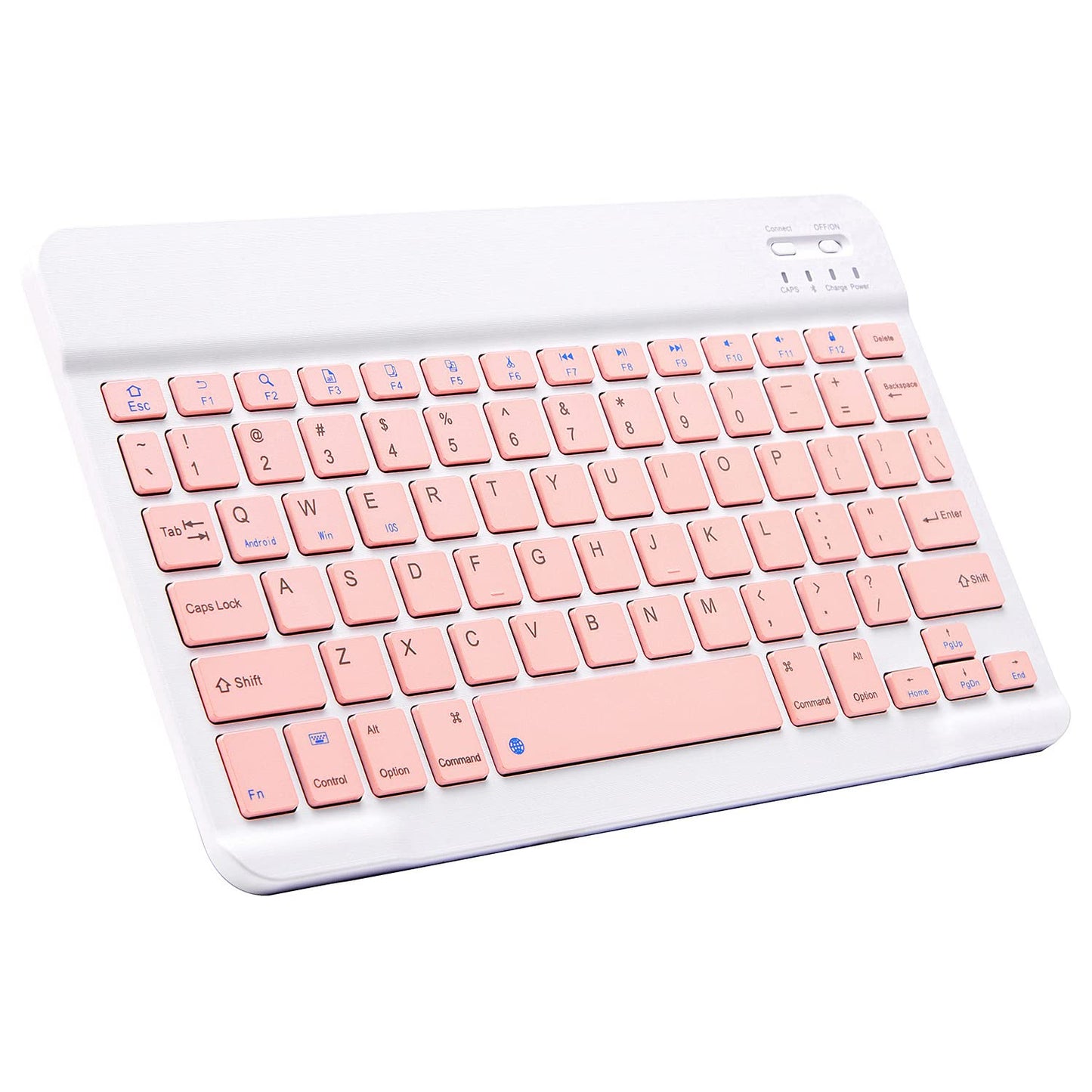 Ultra-Slim Bluetooth Keyboard Portable Mini Wireless Keyboard Rechargeable for Apple iPad iPhone Samsung Tablet Phone Smartphone iPadOS iOS Android (10 inch Black)