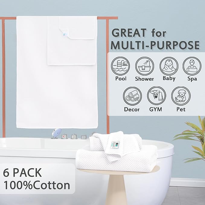VOOVA & MOVAS White Towels Bathroom Sets