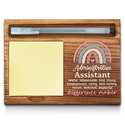 Administrative Assistant Sticky Note Holder, Administrative Assistant Office Decor Gifts, Administrative Assistant Thank You Appreciation Gifts for Women Self-Stick Note Pad Holders WPP11