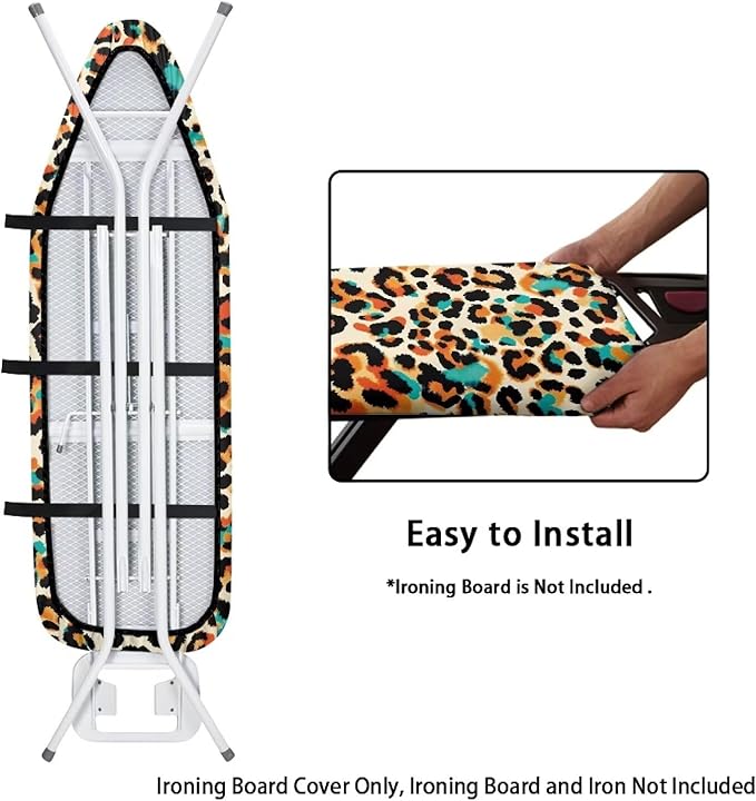 Rainbow Leopard0 Ironing Board Cover and Pad
