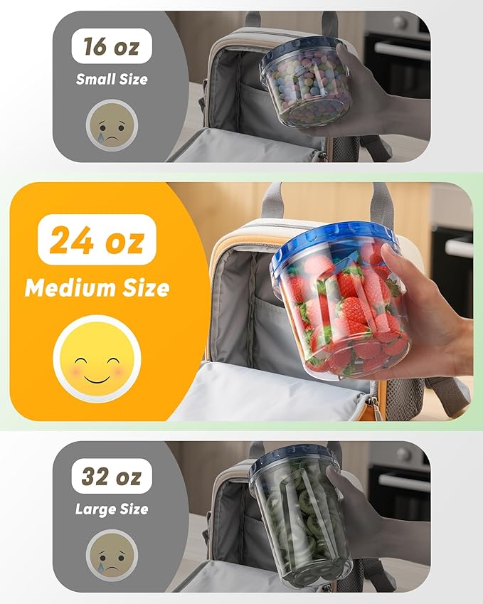 12 Pack-24 oz Freezer Storage Containers, Plastic Food Storage Containers