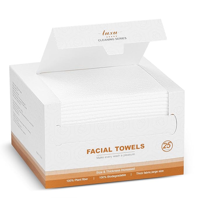 Face Towels, Facial Towels, 25 Ct Disposable Face Towel, 9.8"X9.8"Face Cloths