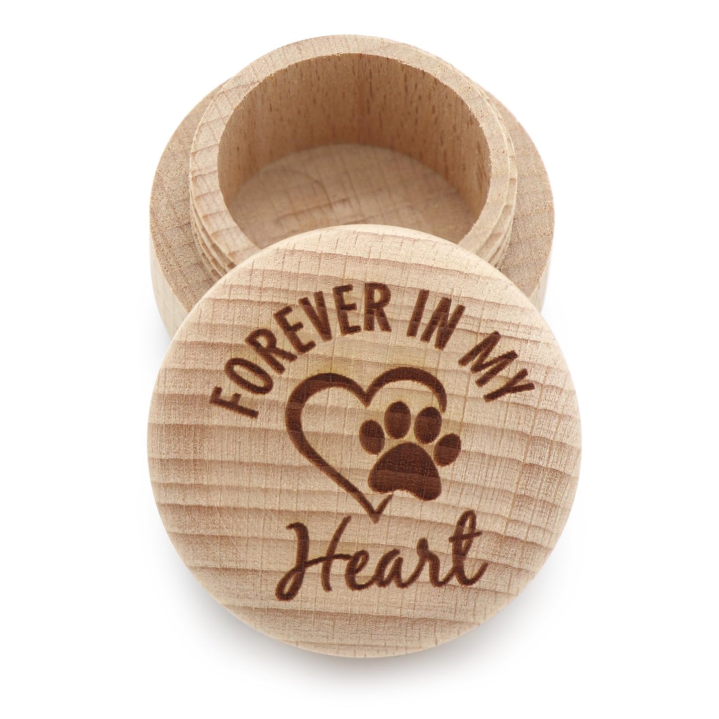 Liannan Custom Wooden Pet Fur Keepsake - Personalized Engraved Dog Ears and Tooth Box, Memorial Box, Loss Sympathy Gift for Dogs and Cats(style 8)