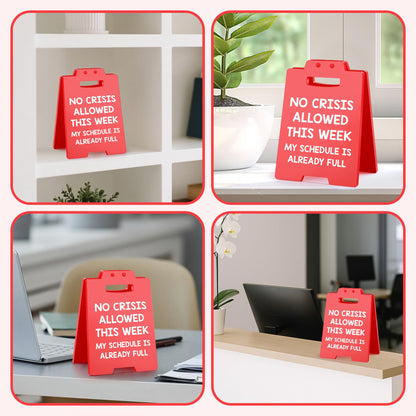 Funny Office Desk Decor Boss Birthday Gift for Women Men Boss Lady, Teacher Nurse Principal Appreciation Gifts, Bosses Day Gifts for Women, Supervisor Manager Secretary Coworker Cubicle Decor Red Sign