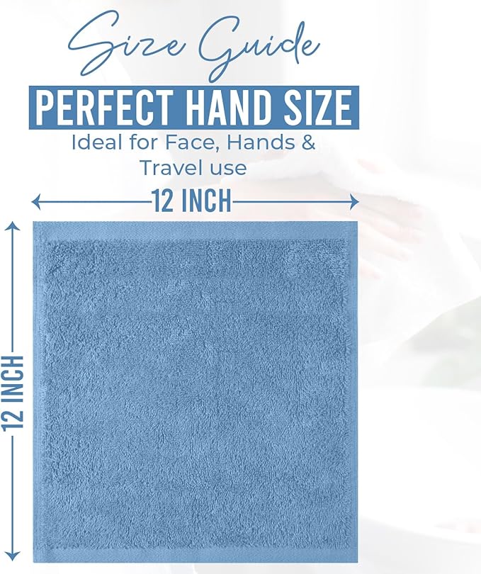 DAN RIVER 12 Pack Wash Cloths for Showering