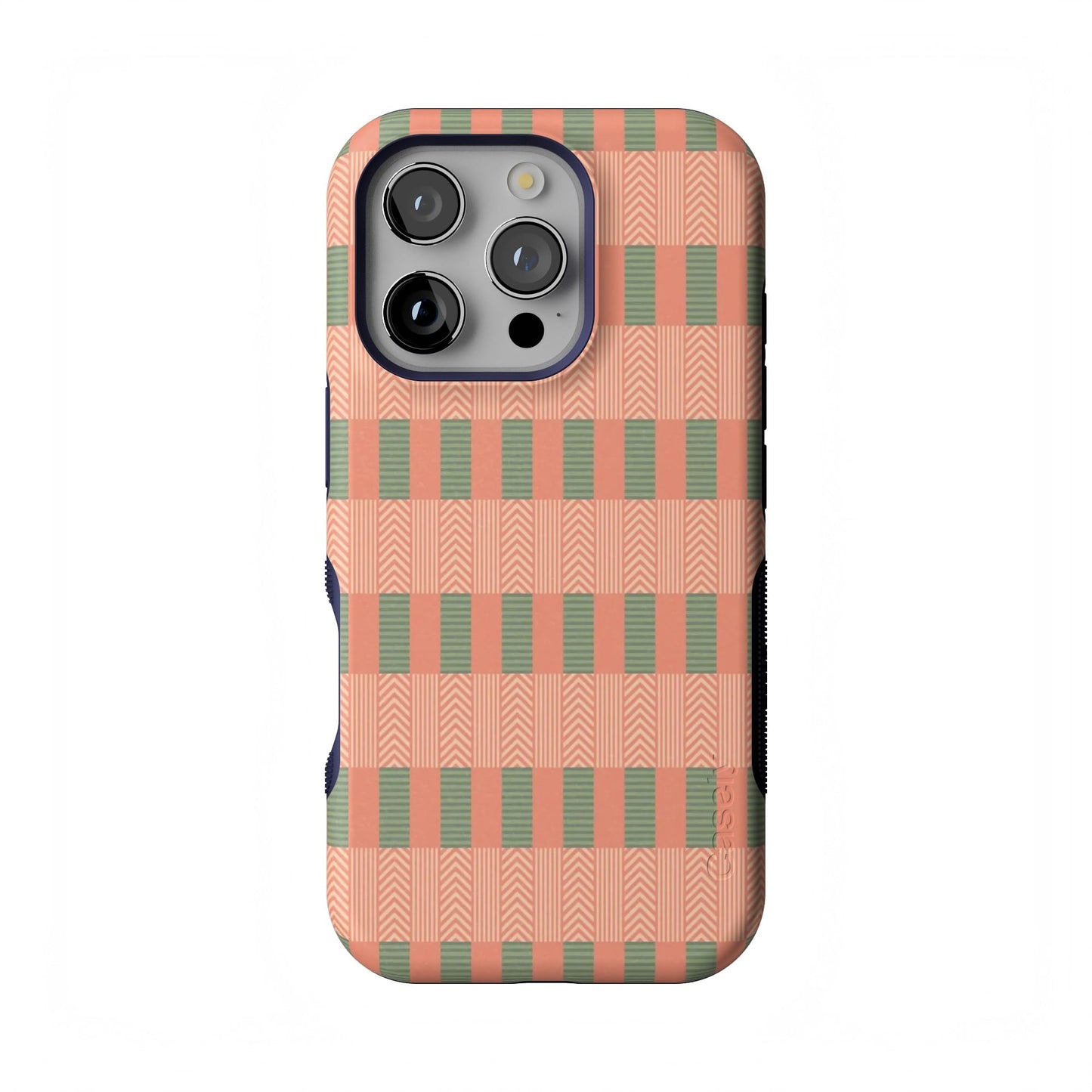 Casely iPhone 16 Pro Case | Fit Check | Neutral Checkerboard | Compatible with MagSafe | Bold Protective Design