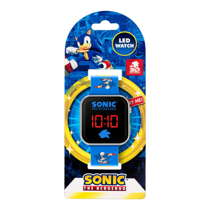Sonic Sega The Hedgehog Blue LED Watch with Printed Silicone Strap SNC4137