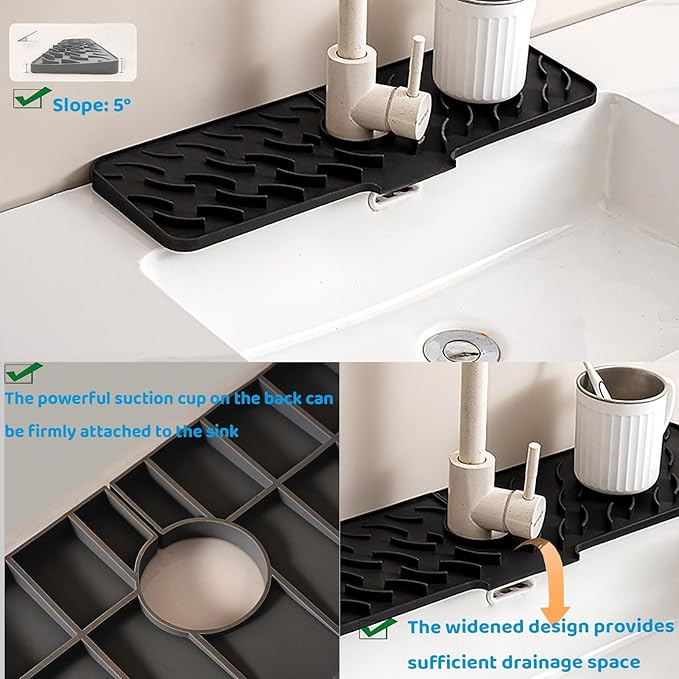 Silicone Faucet Splash-Proof pad, Universal Faucet Cover, Suitable