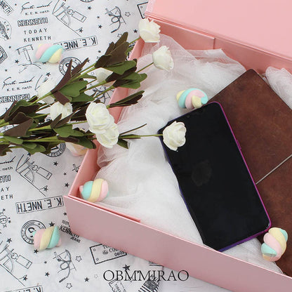 OBMMIRAO 1Pcs Pink 13x9x4 Inch Upgrade Hard Large Gift Box with Lid, Foldable Magnetic Gift Boxes,Groomsman Box Bridesmaid Proposal Box, Reusable Gift Boxes for Clothes