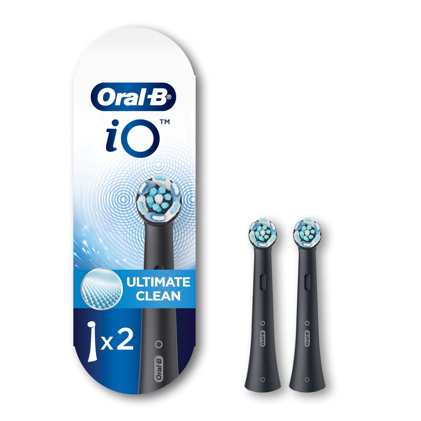 Oral-B iO Series Ultimate Clean Electric Toothbrush Replacement Brush Heads for an Oral-B Electric Toothbrush, 2 count, White