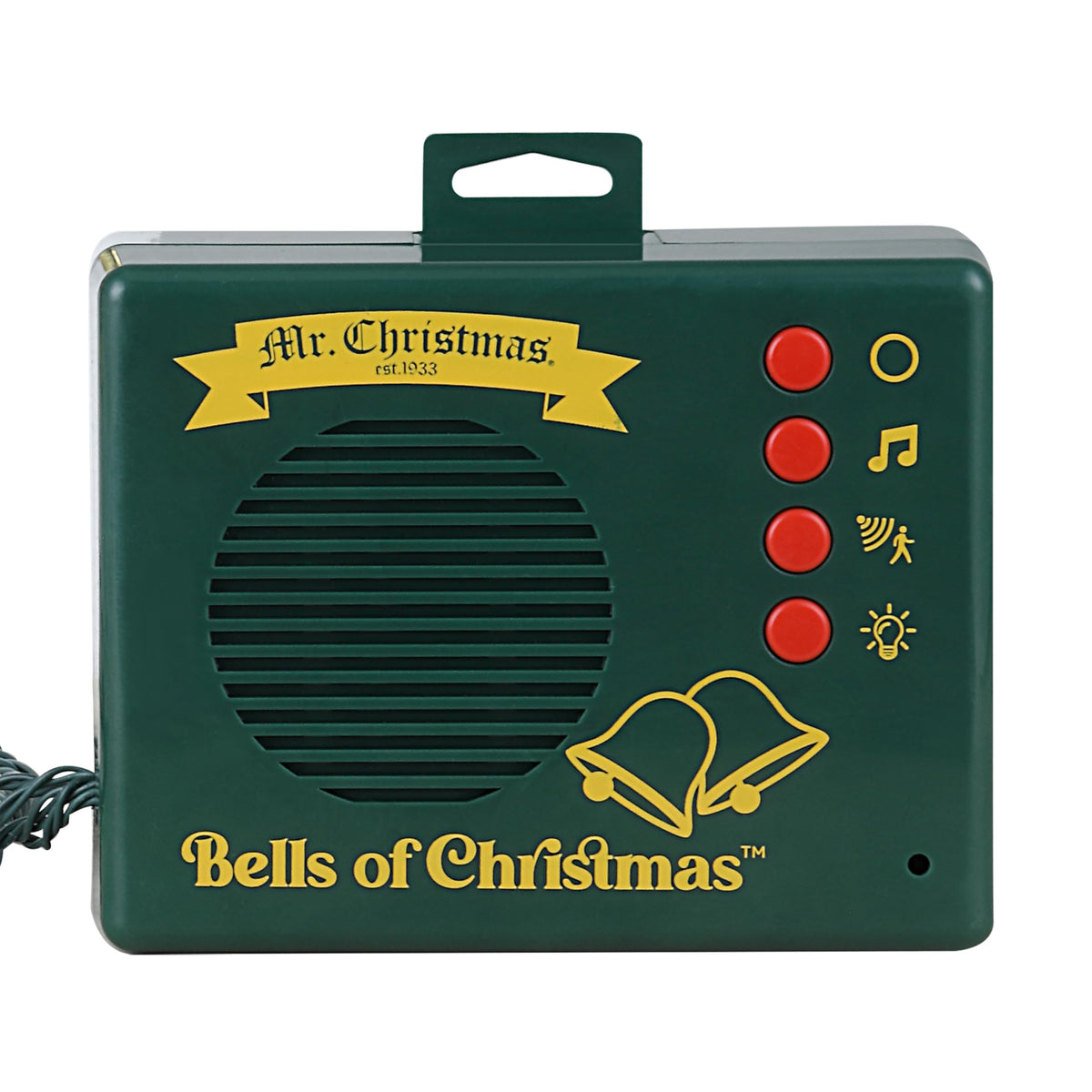 Mr. Christmas Musical Bells of Christmas with LED Lights, Motion Sensor, and 15 Holiday Carols Battery Operated