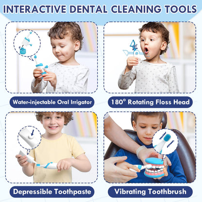 Lehoo Castle Doctors Set for Kids, Dentist Toys for Kids, Role Play Toys for 3+ Year Old Girls, Doctors Kit Gifts for 3-8 Year Old Toddlers(Blue)