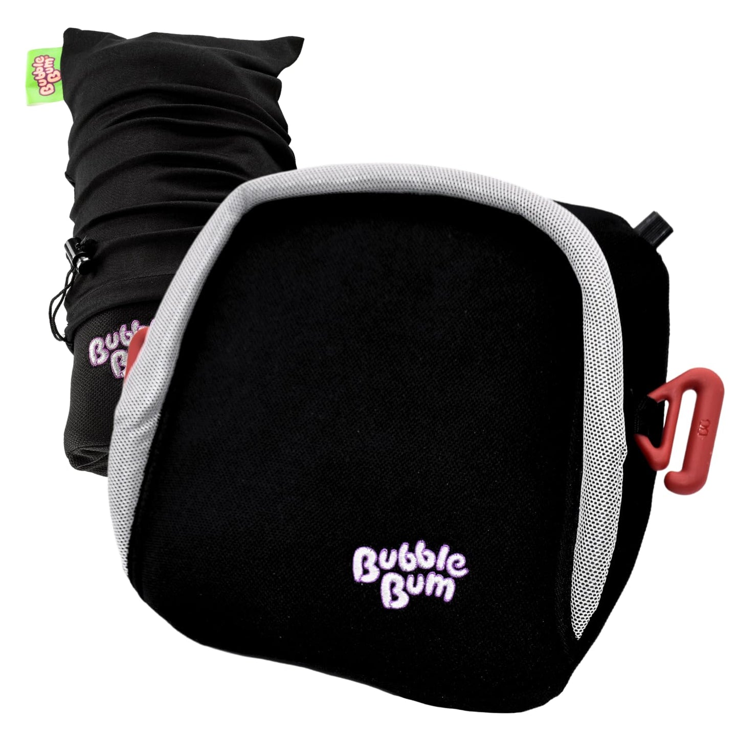 BubbleBum Inflatable Booster Car Seat – Foldable, Lightweight, Backless Travel Booster Seat for Kids, Portable Carseat for Toddler, Fits 3 Across, Compact for Uber - Ages 4-11 Year Old, - Black