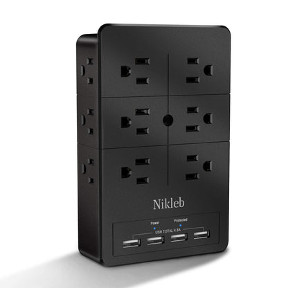 Power Strip 23 in 1, 20 Outlets Surge Protector Wall Mount with 2 USB+1 USB C Ports, Multi Plug Extension Cord 6ft Heavy Duty, Accessories for Gaming, Studio, Home, Office, Desk Organizers