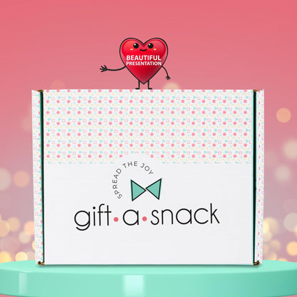 Gift A Snack - Mothers Day Treats, Snack Box Variety Pack Care Package + Greeting Card (40 Count) Birthday Sweet Treats Gift Basket, Candies Chips Crackers Bars Office Food Assortments & Variety Gifts