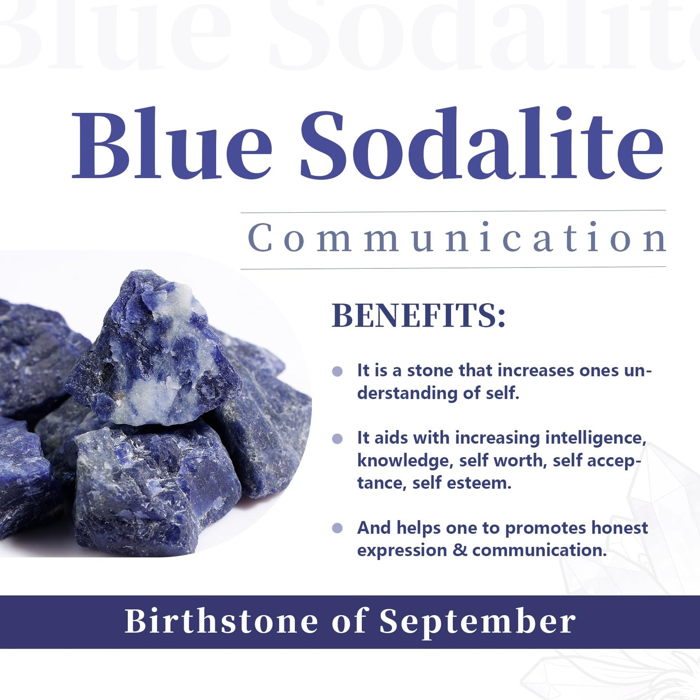 rockcloud Natural Raw Blue Sodalite Taper Tea Light Candle Holder Air Plant Holder Healing Stone Home Decoration Figurine
