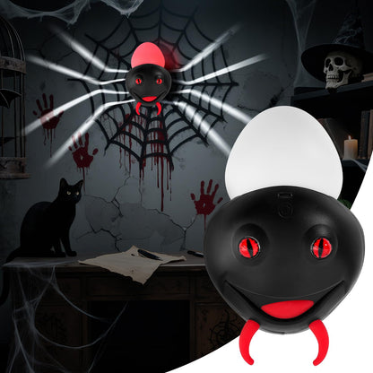 Halloween Decorations Spider Wall Light, Indoor LED Spiders Lights with Remote Control，Magnetic Wall-Mounted Spider Light Creates a Scary Atmosphere for Homes, Living Rooms and Bedrooms(Black)
