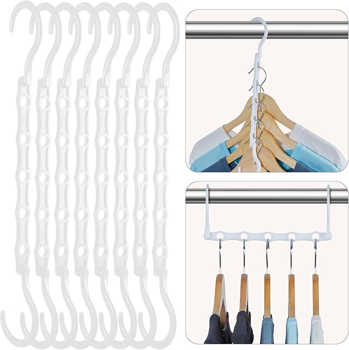 HOUSE DAY Closet Organizers and Storage, 8 Pack Magic Hangers Space Saving