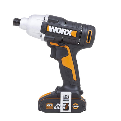 WORX WX291 Cordless Impact Driver with 2.0 Ah Battery, Black, 18V (20V Max)