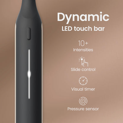 Quip Ultra Next Generation Smart Toothbrush - Timed Electric Toothbrush with Case - Replaceable Brush Head, Soft Bristles, Silicone Handle, 30-Day Battery Life - Travel Toothbrush - Dusk