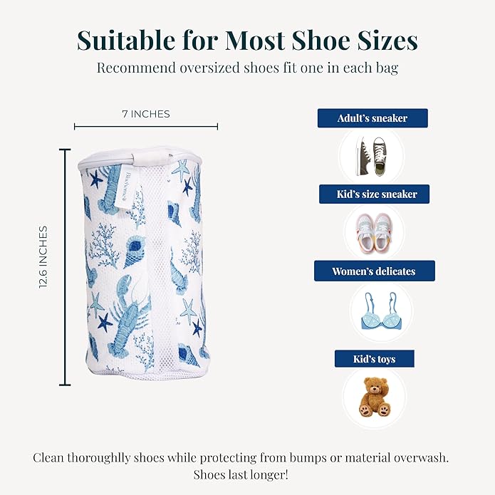 Bluehome Shoe Washing Machine Bags – Protective Mesh Laundry Bags