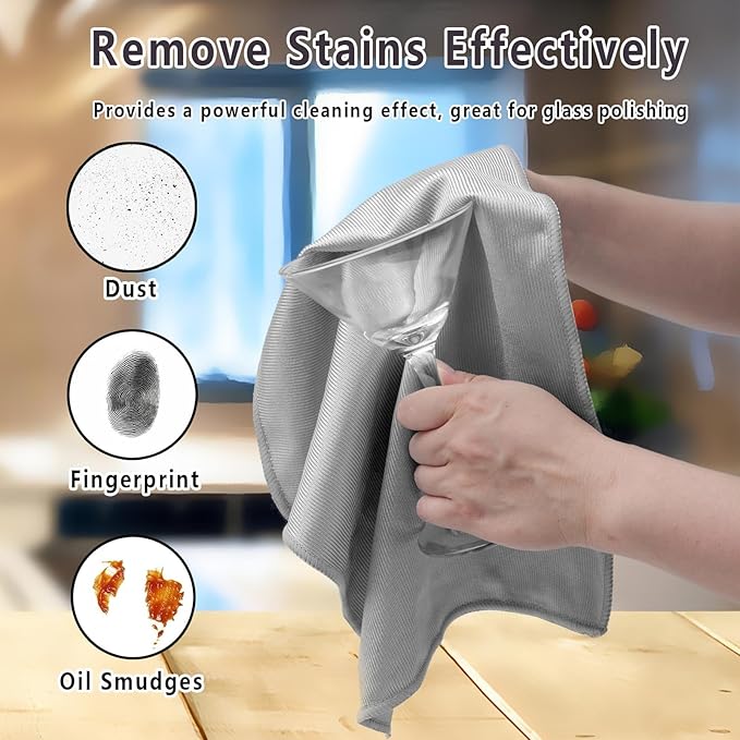 6 Pack Glass Cleaning Cloth Microfiber Cleaning Cloth