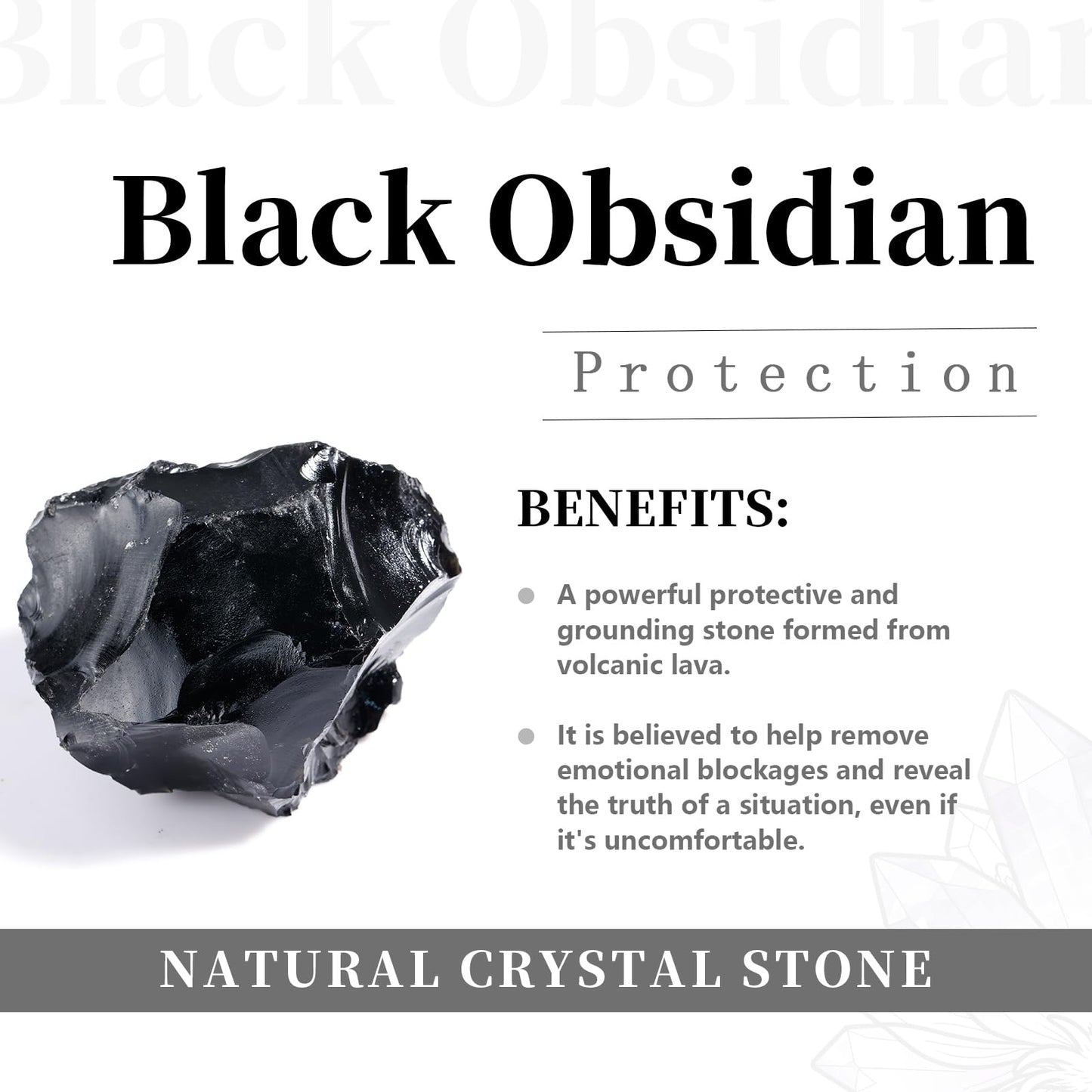 Rockcloud Healing Crystal Black Obsidian Orgone Chakra Pyramid Metaphysical Stone Figurine