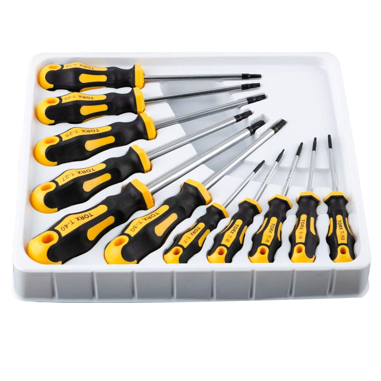 Gunpla 11 Pieces CR-V Torx Screwdriver Set T6 T7 T8 T9 T10 T15 T20 T25 T27 T30 T40 Star Magnetic Assorted Repair Precision Screwdrivers Set Tools for Torx Screws Phone Computer Mac Games Watches