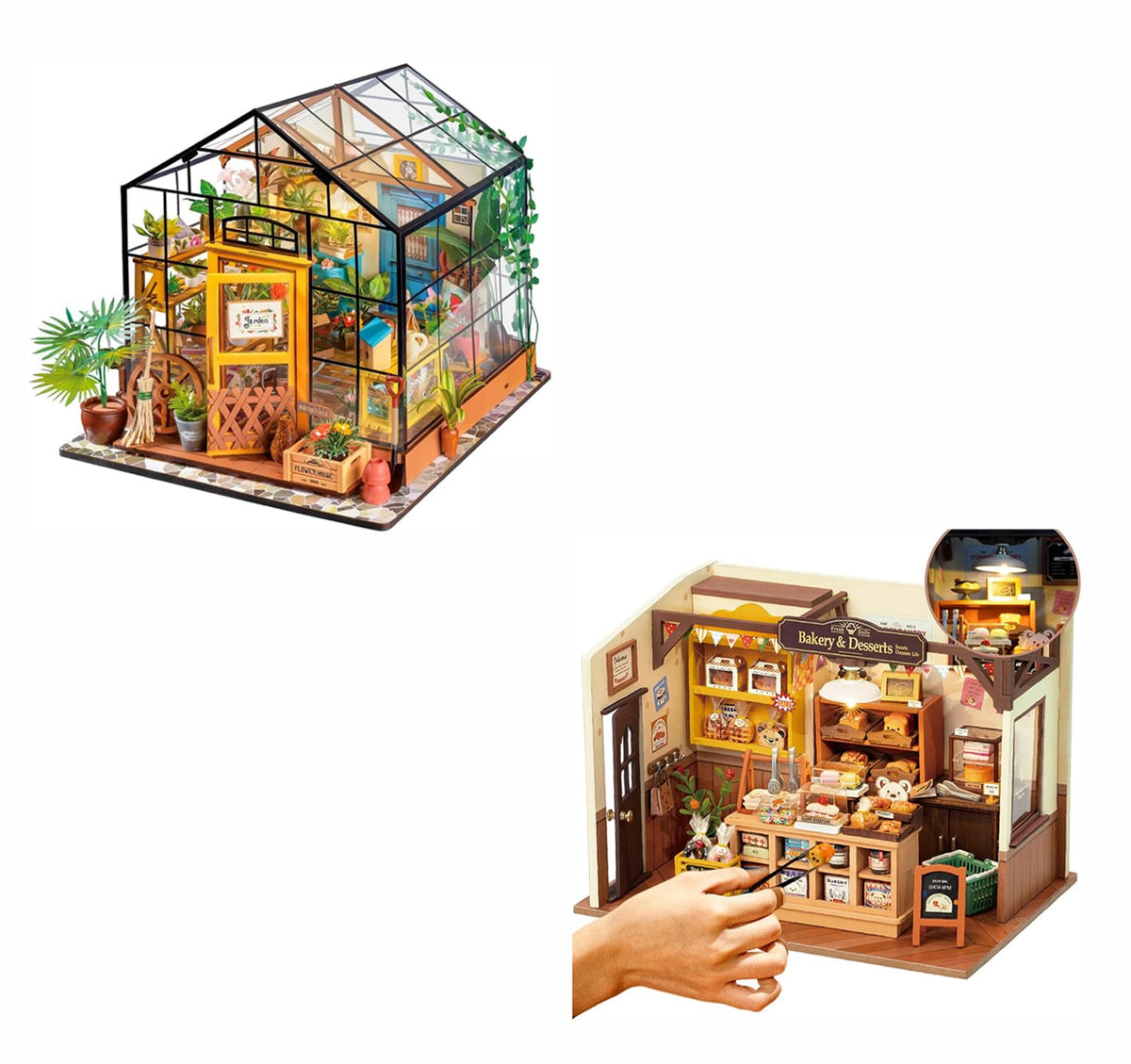 ROBOTIME DIY Miniature Dollhouse Wooden Miniature Furniture Kit