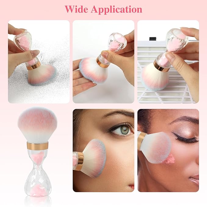 Nail Dust Brush for Acrylic Nails, Soft Brush Nail Art Dust Powder Remover