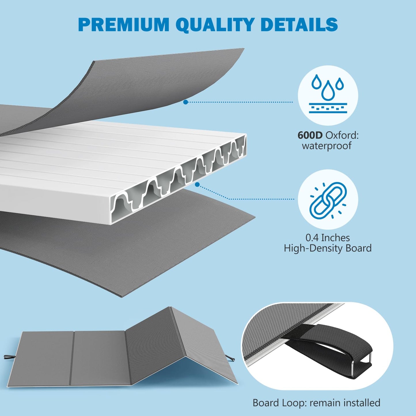 Sellmazon Bunkie Board Queen Size (60x80''), Heavy Duty Bed Boards for Frame, Sleeper Sofa Support Board to Stop Sagging Mattress, Breathable, Noise Minimizing, Moisture Resistant