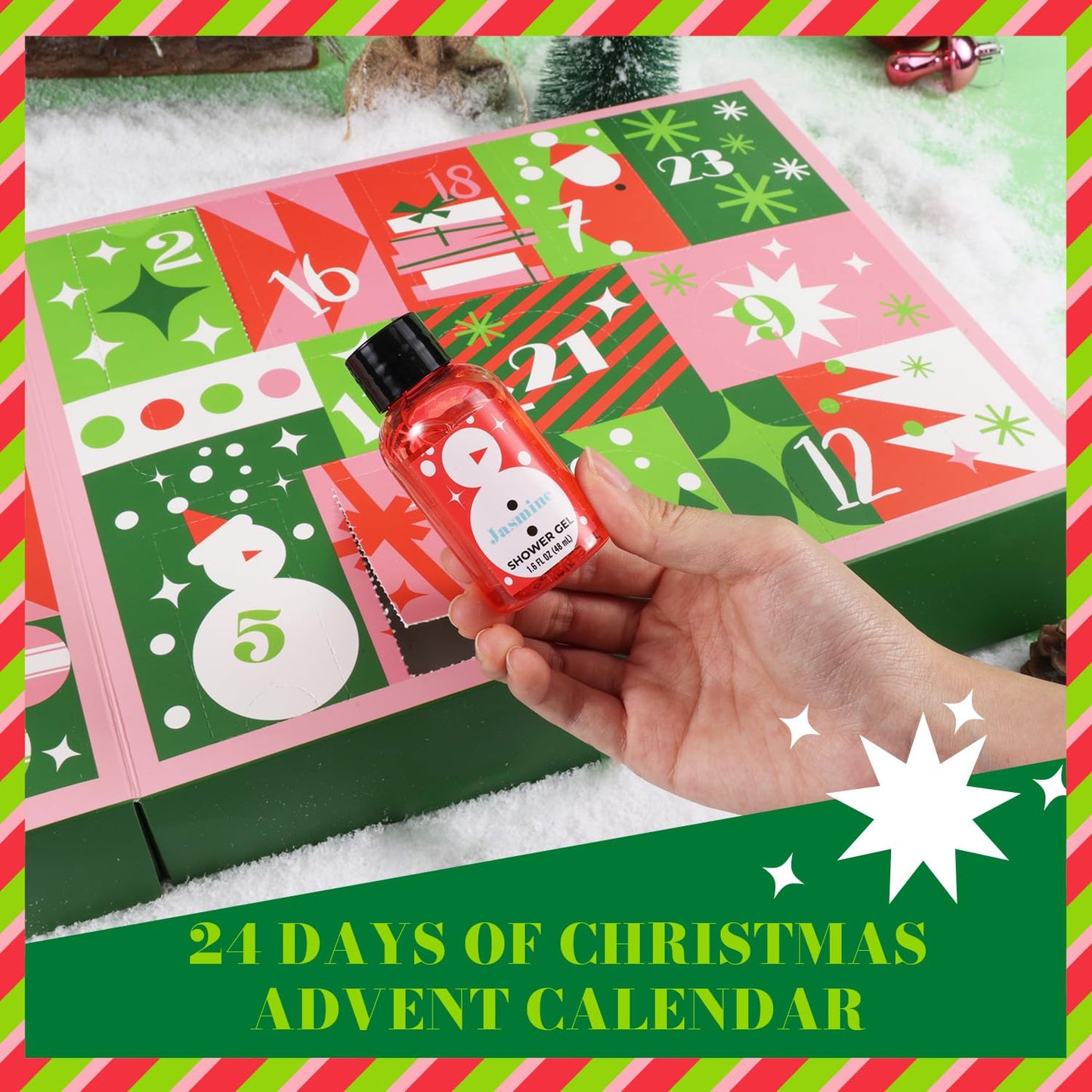 2025 Advent Calendar Women Christmas Gifts-24 Days of Beauty Advent Calendar for Teen Girls Holiday Gifts, 24pcs Hand Cream Gifts Set with Hand Body Lotion,Foot Cream,Bath Sets,etc