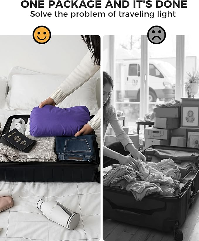 Travel Laundry Bag, Pump Free Vacuum Storage Bag Reusable Compression Dirty