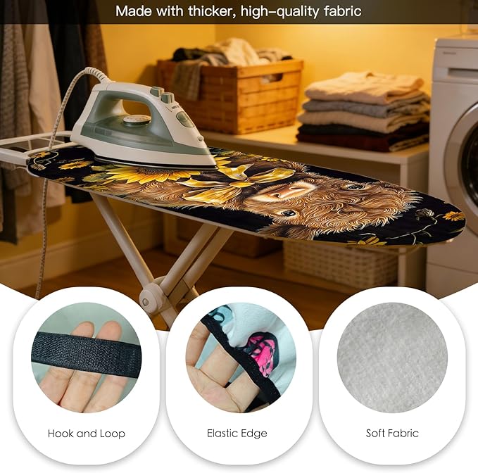 Nuxovilar Ironing Board Cover Needle Cotton 15x54 Inches | Ironing Board Cover