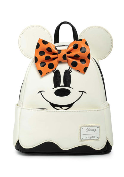Loungefly Disney Ghost Minnie Mouse Glow in the Dark Cosplay Womens Double Strap Shoulder Bag Purse
