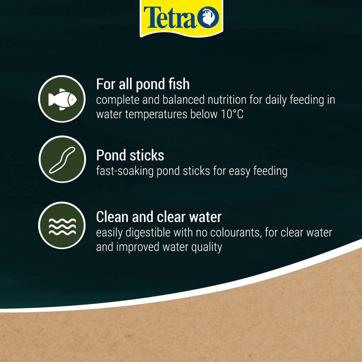 Tetra Wheatgerm Pond Fish Food Sticks 1.4kg - for cold weather feeding