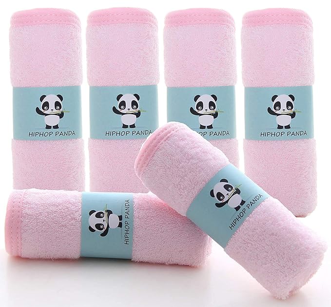 HIPHOP PANDA Baby Washcloths, Rayon Made from Bamboo