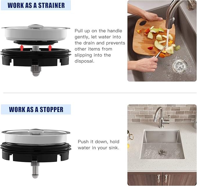 CLEESINK Kitchen Sink Strainer and Stopper Combo