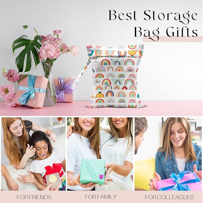 Waterproof Wet Bag for Swimsuit, Travel Beach Wet Dry Bag, Hidden Zipper
