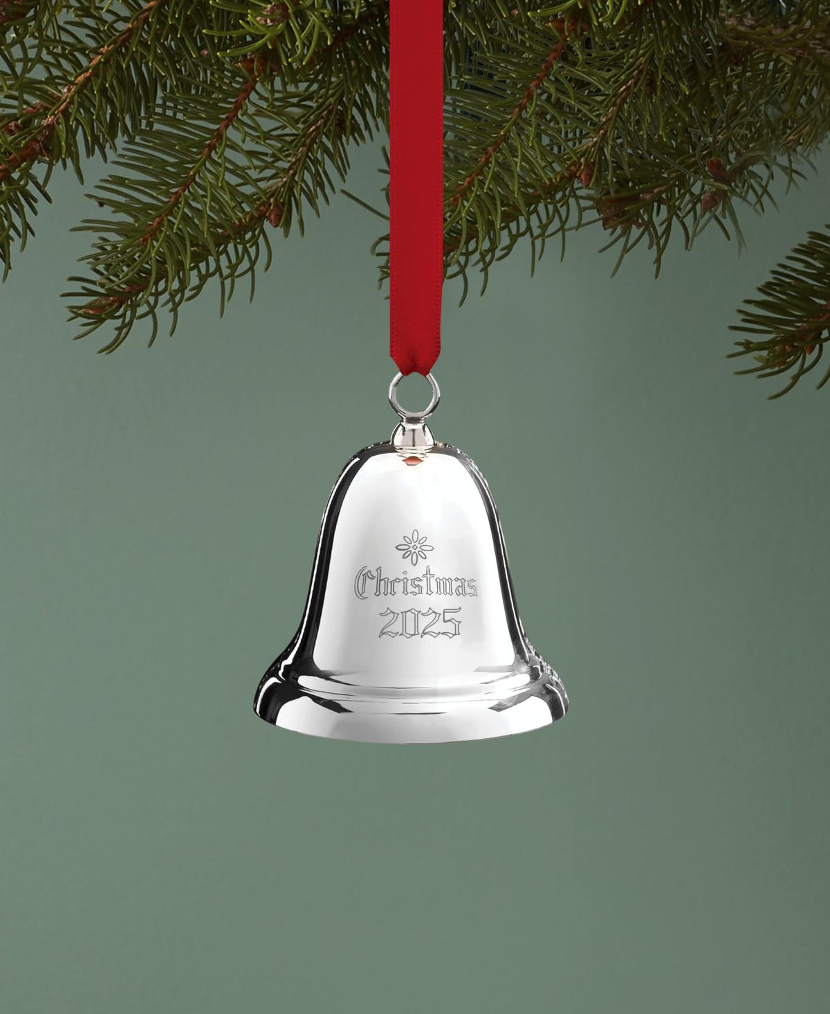 Reed and Barton 897581 2025 Annual Christmas Bell Sterling Silver Ornament, 41st Edition, Christmas, Holiday Decorations