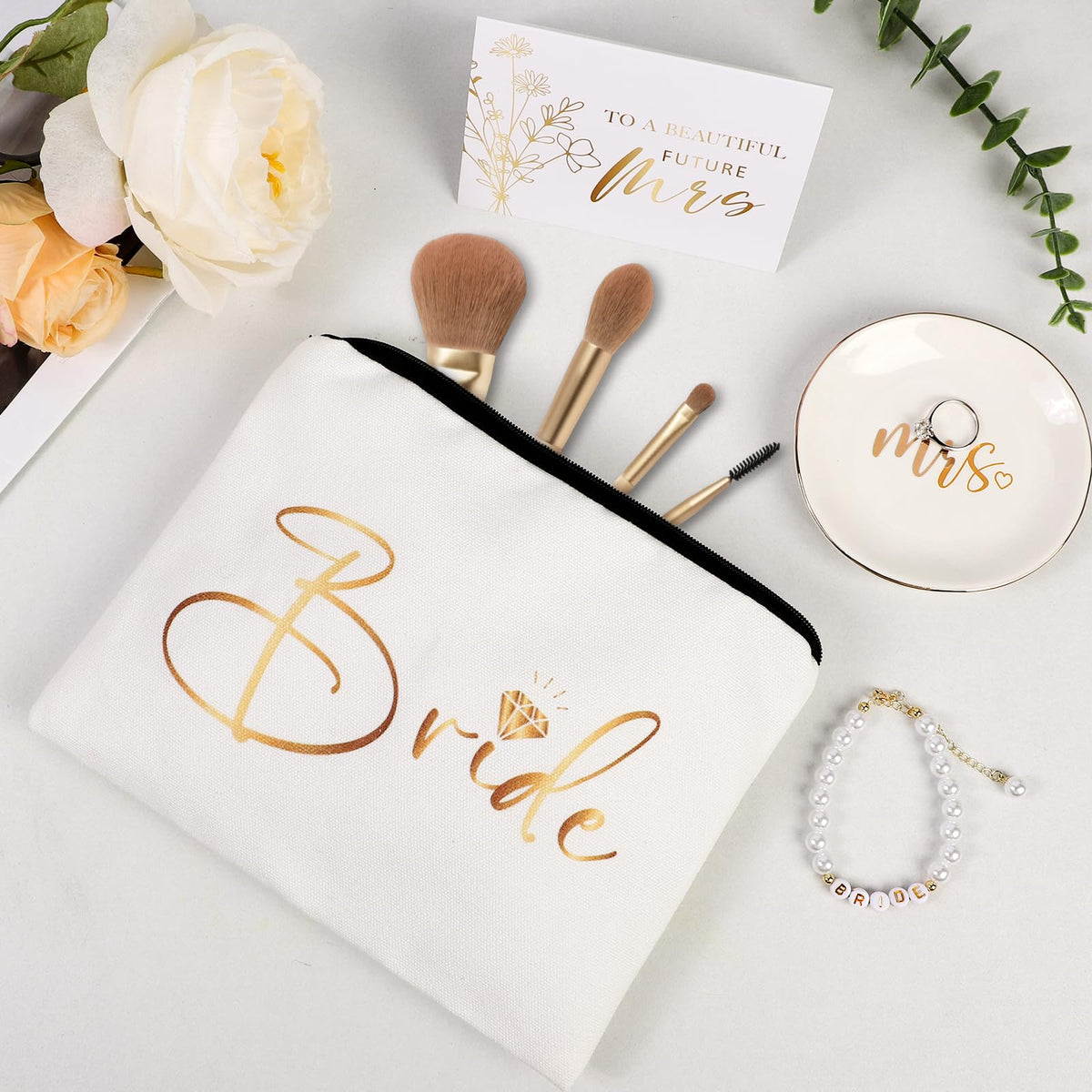 Bride To Be Gifts Box, Bridal Shower Gifts, Bachelorette Engagement Wedding Gift Basket for Bride, Unique Bachelor Party Fiancee Gift for Women, Future Mrs Newly Engaged Bachelorette Party Favors