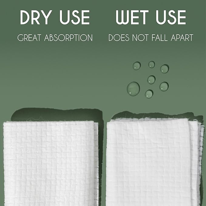 Whistle Wellness® Disposable Face Towel 10"×12", Resealable Box, Biobased Plant