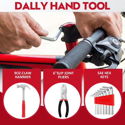 WGGE 39-Piece Home Tool Set– Durable Household Hand Tool Kit with Hammer, Screwdrivers, Pliers, Wrench, Hex Keys & More – Compact Storage Case for Home Repairs, DIY & Maintenance